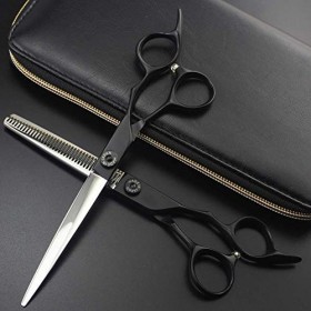 Outils de Coupe de Cheveux Professionnels Ensemble de Ciseaux Amincissants Ciseaux de Coiffure, cisailles Ensemble de Coiffeu...