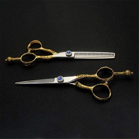 YODZ 6,0 Pouces Set Ciseaux De Coupe De Cheveux, Salon De Coiffure Ciseaux De Coiffure Professionnels en Acier Inoxydable Dro