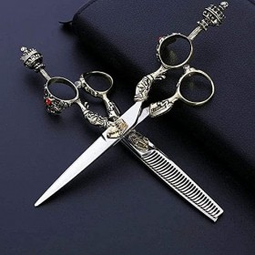 Ensemble de ciseaux de coiffure pour Salon de coiffure, 6 pouces, usage domestique, en acier inoxydable 440C, pour coupe de c...