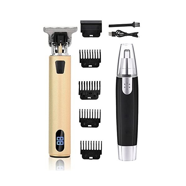 ciseaux de coiffeur Tondeuse à cheveux for hommes, Tondeuse électrique Tondeuse + Tondeuse à poils de nez Professional Barber