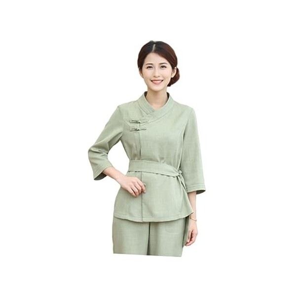 POPETPOP 3 Ensembles Uniformes De Salon Femmes Uniformes De Travail Spa Pour Femmes Robe De Spa Esthéticienne Blouse Porter E