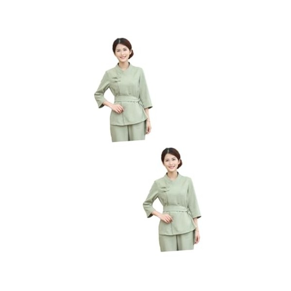 POPETPOP 3 Ensembles Uniformes De Salon Femmes Uniformes De Travail Spa Pour Femmes Robe De Spa Esthéticienne Blouse Porter E