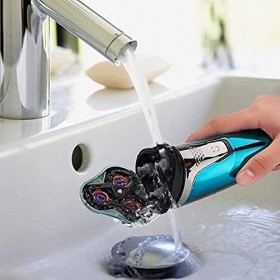 ARTSZY Rasoir électrique Masculin - Rasoir Rotatif 3D Rechargeable sans Fil for Hommes avec Une Coupe-Gamme Pop-up Humide et 