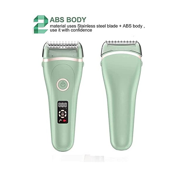 Female Epilator Female Electric Shaver Painless Ladies Shaver with LED Light for Arms Underarm Chin Bikini Legs