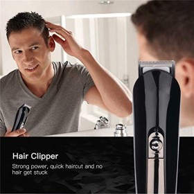 Tondeuse à Cheveux pour Hommes, 6 en 1 Machine à raser Tondeuse à Cheveux Rechargeable Tondeuse électrique Nez Rasoir Rasoir ...