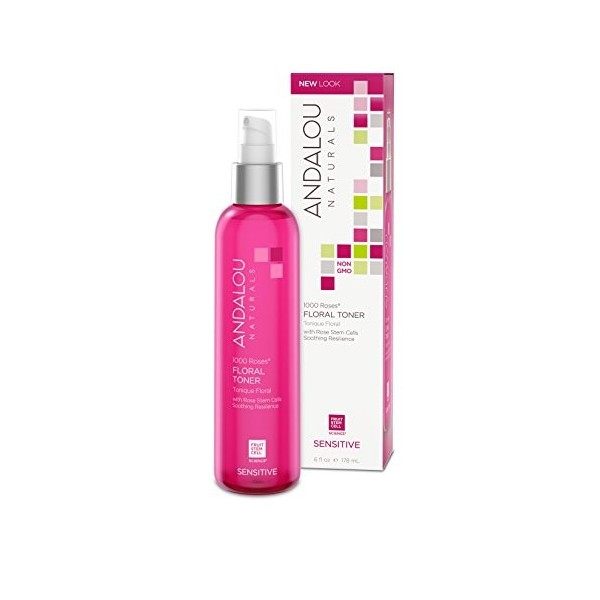 Andalou Naturals, Floral Toner, 1000 Roses, Sensitive, 6 fl oz 178 ml by Andalou Naturals