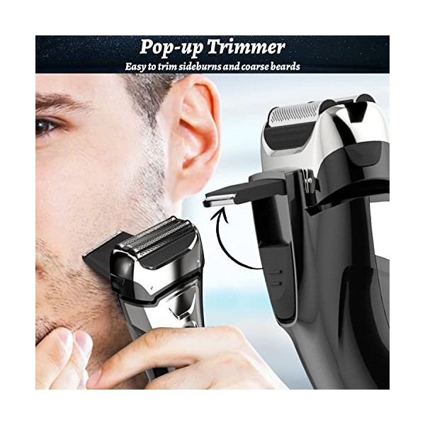 ARTSZY Foil Shavers for Les Hommes, Rasoir électrique sans Fil for Hommes, Visage mouillé et Sec se rasent for Les Hommes ave