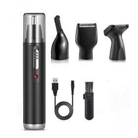 CAFFIA Tondeuse à cheveux, tondeuse et détaillant pour le toilettage hygiénique avec des têtes à sourcils, nez, oreilles et a