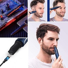 CAFFIA Tondeuse à poils de nez et doreilles, tondeuse à poils de nez professionnelle indolore rechargeable par USB for homme