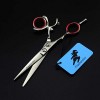 Ciseaux de coupe de cheveux pour gauchers Ciseaux de coiffure pour salon de coiffure pour gaucher 5,5 pouces, ToothCut5.5Inch