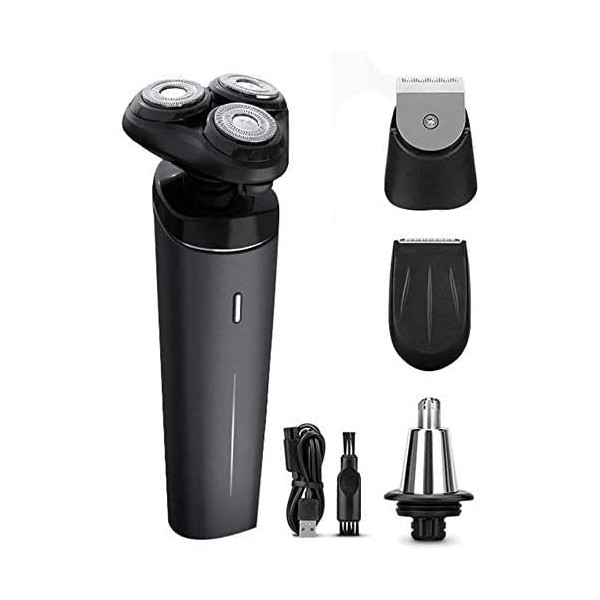 ARTSZY Rasoir électrique Razor Cordless Beard Trimmer for Hommes Trimage des Cheveux de Nez 4 po 1 Kit de toilettage de la Co