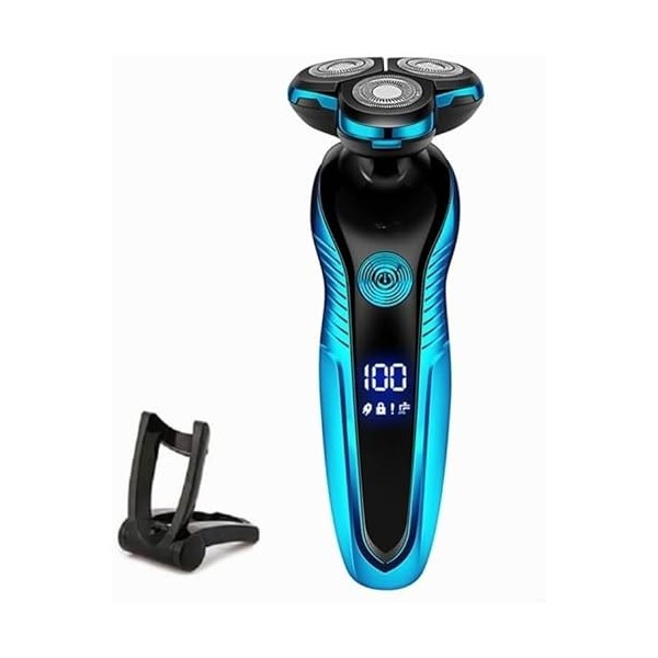 LEONYS Rasoirs électriques for Hommes Chauves, Rasoir électrique Lavable Rechargeable Rasoir électrique Tondeuse à Cheveux Co