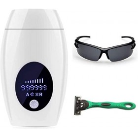 ADITAM IPL Épilation, 999 999 flashs Épilateur indolore pour Femmes et Hommes, Appareil dépilation Laser Permanent pour Le V