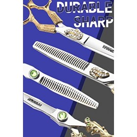 Ciseaux pour Animaux de Compagnie Ciseaux de Coiffure Professionnels de 6 Pouces, Outils personnalisés élaborés pour Les coif...
