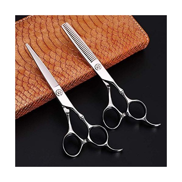 Ensemble de Ciseaux de Coiffeur Professionnel Salon 440c Ciseaux Amincissants pour Coupe de Cheveux Peigne Cutter Cisailles e