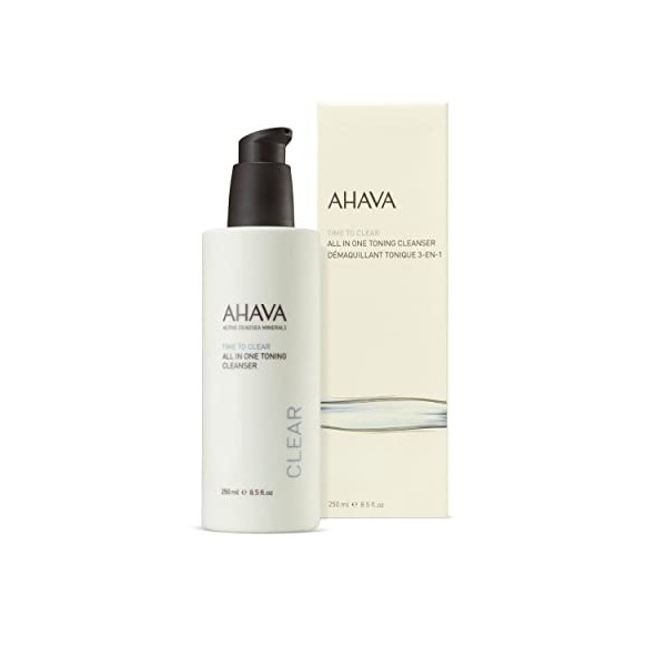 AHAVA Démaquillant Tonique 3 en 1 - Nettoie, Tonifie et Hydrate la Peau en Profondeur - 250ml