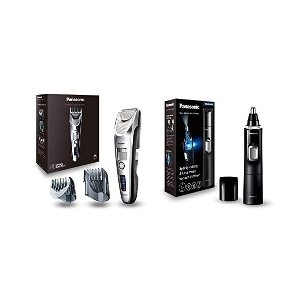 Panasonic - Personalcare ER-SC60-S803 |  Tondeuse cheveux - Premium 38 hauteurs de coupe 2 accessoires & Er-Gn300K503 Tondeus