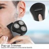 ARTSZY Shavers électriques for hommes, rasoir électrique rechargeable avec coupe-barre pop-up, verrouillage de voyage, LCD Af