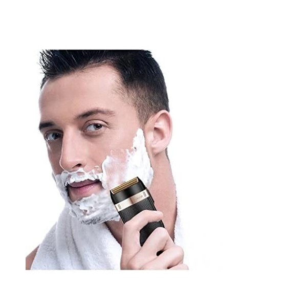 ARTSZY Rasoir des Hommes électriques avec Une Coupe-Barbe Portable, Un Rasoir à tête Chauve, Un Rasoir Rechargeable, Une Barb