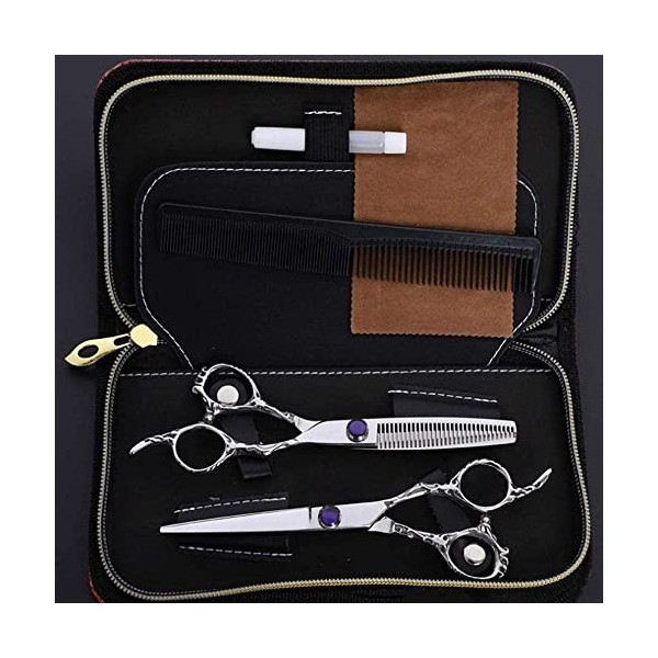 Ciseaux de coiffeur 6.0 440C, ciseaux de coiffure professionnels à bord de rasoir pour femmes et hommes, ciseaux de coupe de 