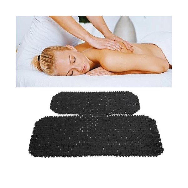 Housse de Massage en Perles, Outil de Relaxation Portable Dapparence Translucide, Masseur de Cou de Poitrine en Obsidienne p