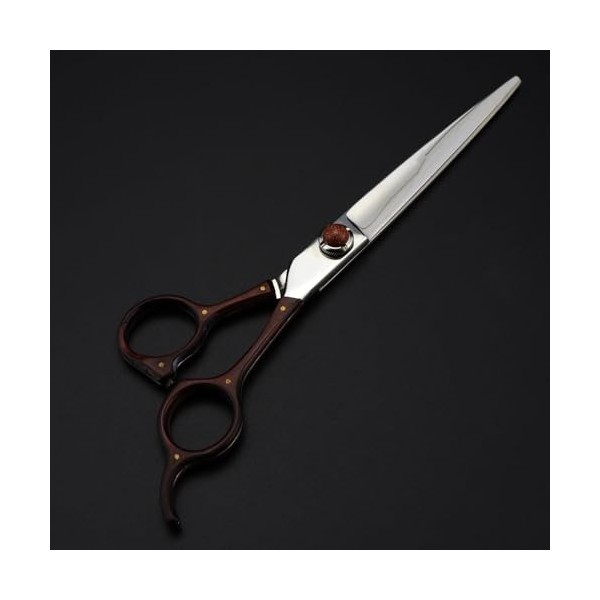 Ciseaux de coupe de cheveux, 17,8 cm professionnel VG10 en acier haut de gamme, ciseaux à cheveux en bois de santal, ciseaux 