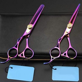 Salon de Coiffure Professionnel pour gaucher Coupe de Cheveux Ciseaux Amincissants Cisailles Ensemble de Coiffure Outil de Co