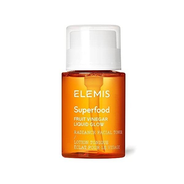 ELEMIS Vinaigre de fruits aux superaliments éclat liquide, aha tonique visage, tonique rafraîchissant pour éclaircir, équilib