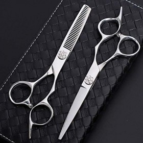 Ciseaux de Coiffure Professionnels de 6,0 Pouces Salon de Coiffure Coupe et Coupe de Cheveux Amincissement 440c Ciseaux à Hau