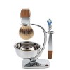 KJYR Portatif Supports De Brosse De Rasoir pour Hommes, Ensemble De Blaireau Silvertip De Haute Qualité, Support De Rasage po