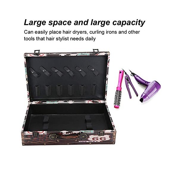 Coffret de coiffeur professionnel Salon de coupe de cheveux Kit de rangement pour organisateur Boîte à outils de styliste Cof