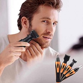 XIXIDIAN Tondeuse à Cheveux Nez, USB Rechargeable Nez et des Oreilles Tondeuse pour Hommes Indolore Nez épilateur, 4 en 1 Hom