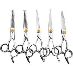 Caisse de Coiffure de Coiffure Professionnelle Ciseaux Ciseaux Kit/Appartements Ciseaux et cisailles de Dents et amincissemen