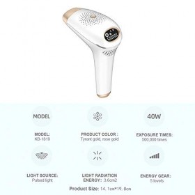 SSCYHT Épilation permanente pour Femmes et Hommes, Épilation au Laser indolore à Usage Domestique pour Ligne de Bikini, Jambe