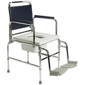 Days Deluxe Chaise Percée statique Hauteur réglable Chromé avec siège 45,7&nbsp;cm Largeur