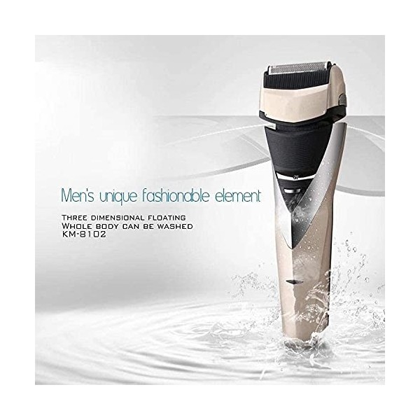 LIIAV Razor électrique pour hommes, rasoir humide et sèche, toilettage pour hommes sans fil - Rechargeable - Rasoir pour homm