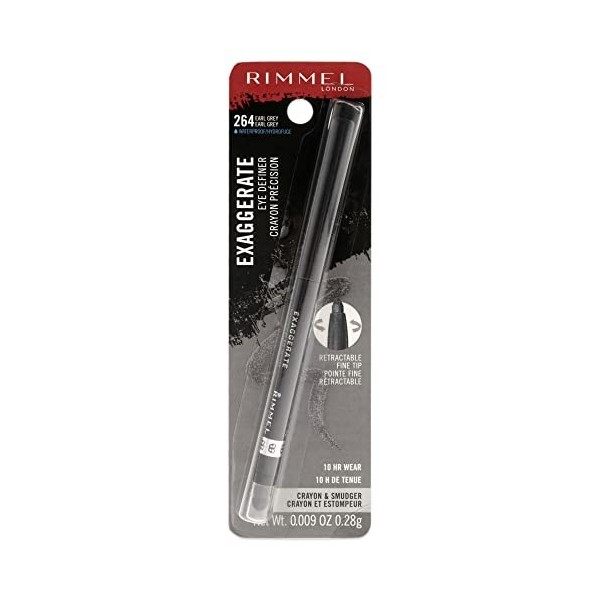 Rimmel London Exaggerate Eye Definer Waterproof - 264 Earl Grey For Women 0.009 oz Eyeliner Eyeliner / Khôl / Crayon