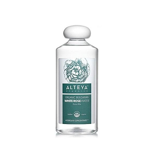 Alteya Organic Eau de rose blanche bulgare 500ml - Certifiée 100% organique USDA, GRANDE BOUTEILLE Pure, naturelle et authent