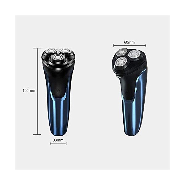 NCRD Rasoir électrique imperméable Rechargeable Shavers rotatifs humides et secs pour Hommes Rasoirs de Rasage électrique ave