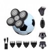 Rasoir électrique 5 en 1 pour homme, rasoir électrique de football pour homme, rasoir à tête chauve, kit de toilettage multif