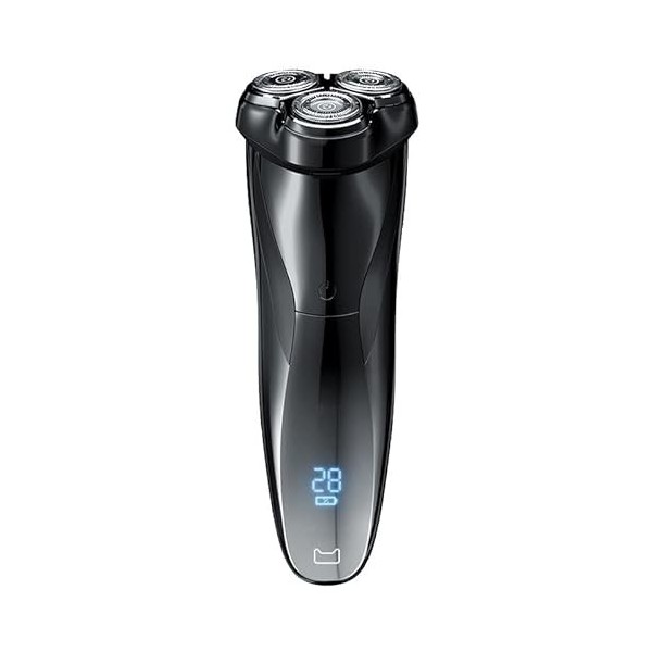 Rasoir électrique pour hommes, rasoir électrique 3D pour hommes IPX7 étanche humide sec double usage écran LCD visage barbe r