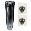 Rasoir électrique pour hommes, rasoir électrique 3D pour hommes IPX7 étanche humide sec double usage écran LCD visage barbe r