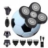 Rasoir électrique 5 en 1 pour homme, rasoir électrique de football pour homme, rasoir à tête chauve, kit de toilettage multif