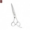 Cheng C-UA-70KK Ciseaux de coiffure à lame convexe droite en acier inoxydable 440C 17,8 cm