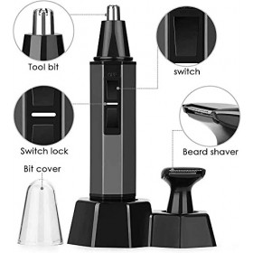 MGALLD Tondeuse à Cheveux Nez au Nez for Hommes Femme Femme Sacial Cupial Tondeuse avec Lames en Acier Inoxydable à Double Bo