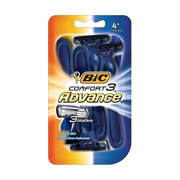 Bic Comfort 3 Advance Lot de 12 rasoirs jetables