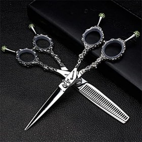 KOAIEZ Ensemble De Ciseaux De Coiffure en Acier Inoxydable De 6,0 Pouces, Outils De Cisaillement De Coiffure De Salon Multifo