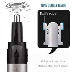 Oreille tondeuse à nez for moi nusb Système de nettoyage des cheveux nasal rechargeable avec lames dacier inoxydable à deux 