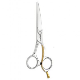 JAGUAR Ciseaux à cheveux XENOX Design 5.5" | Ciseaux de coiffeur en design offset | 22 carats partiellement dorés | Made in G