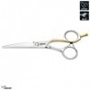 JAGUAR Ciseaux à cheveux XENOX Design 5.5" | Ciseaux de coiffeur en design offset | 22 carats partiellement dorés | Made in G